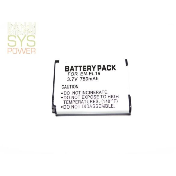 Nikon EN-EL19 , 750 mah, 3,7 V akkumulátor (Utángyártott)