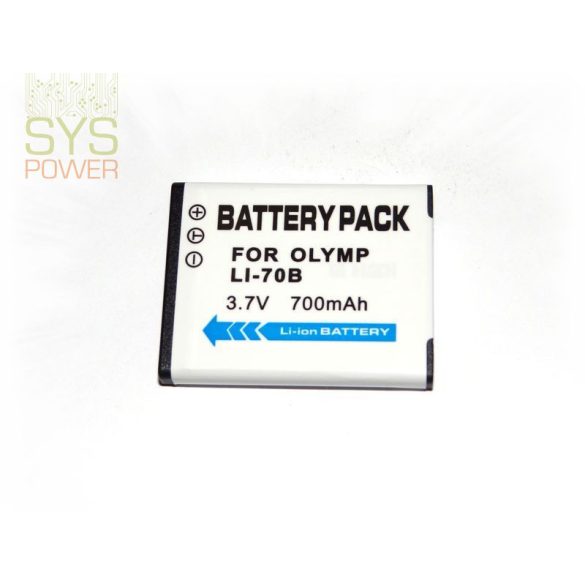 Olympus Li-70B, 700 mah, 3,7 V akkumulátor (Utángyártott)