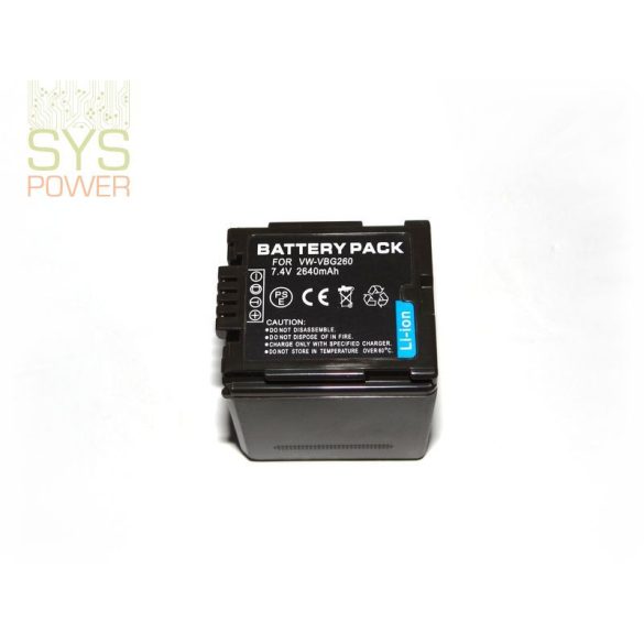 Panasonic VW-VBG260, 2640 mah, 7,4 V akkumulátor (Utángyártott)