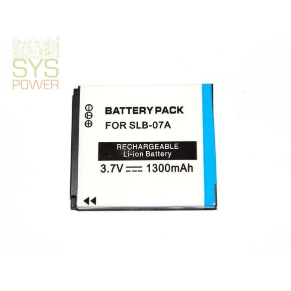 Samsung SLB-07A, 1300 mah, 3,7 V akkumulátor (Utángyártott)