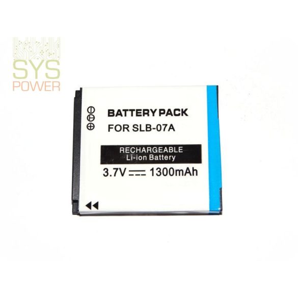 Samsung SLB-07A, 1300 mah, 3,7 V akkumulátor (Utángyártott)