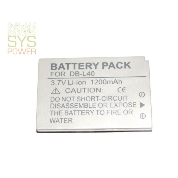 Sanyo DB-L40, 1200 mah, 3,7 V akkumulátor (Utángyártott)