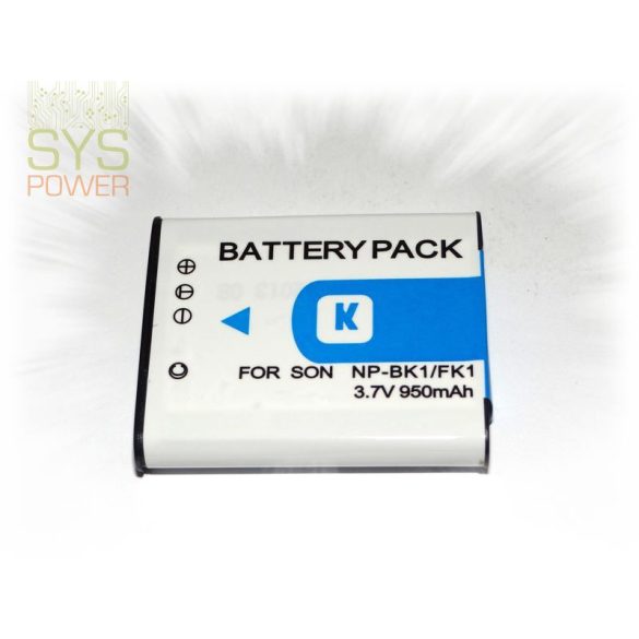 Sony NP-BK1, 950 mah, 3,7 V akkumulátor (Utángyártott)