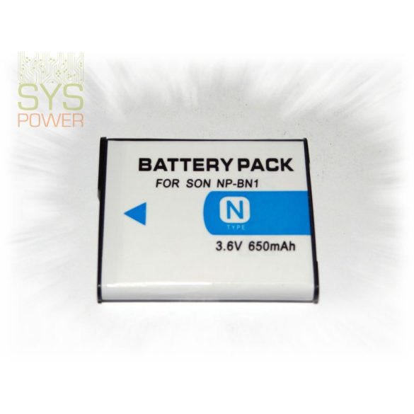 Sony NP-BN1, 650 mah, 3,7 V akkumulátor (Utángyártott)