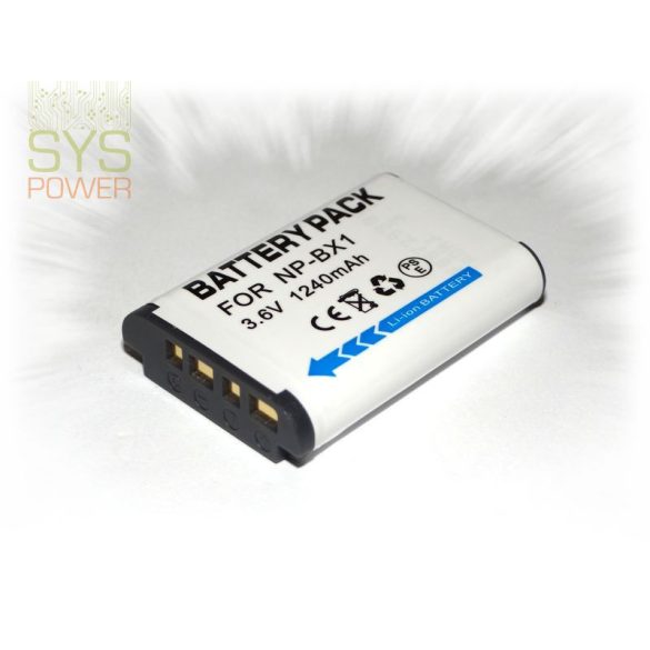 Sony NP-BX1 , 1240 mah, 3,7 V akkumulátor (Utángyártott)