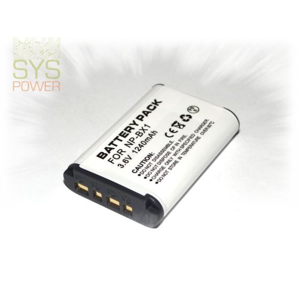 Sony NP-BX1 , 1240 mah, 3,7 V akkumulátor (Utángyártott)