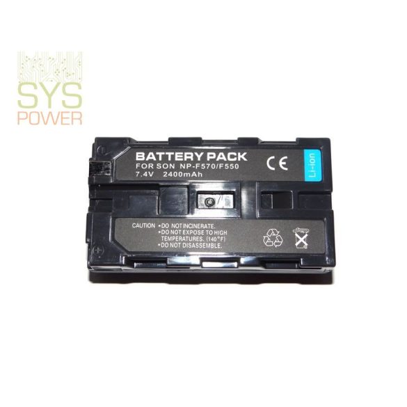 Sony NP-F330, 2400 mah, 7,4 V akkumulátor (Utángyártott)
